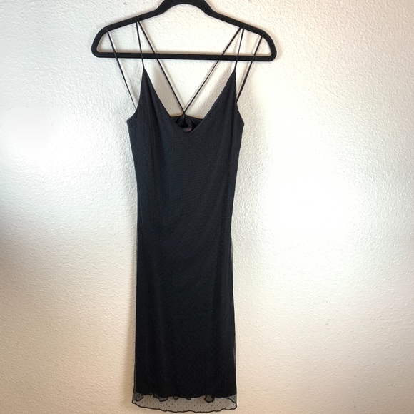 Ralph Lauren Black Slip Midi Dress Size Small - Picture 4 of 7